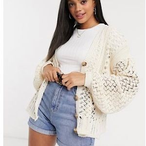 Oversized Crochet Cardigan